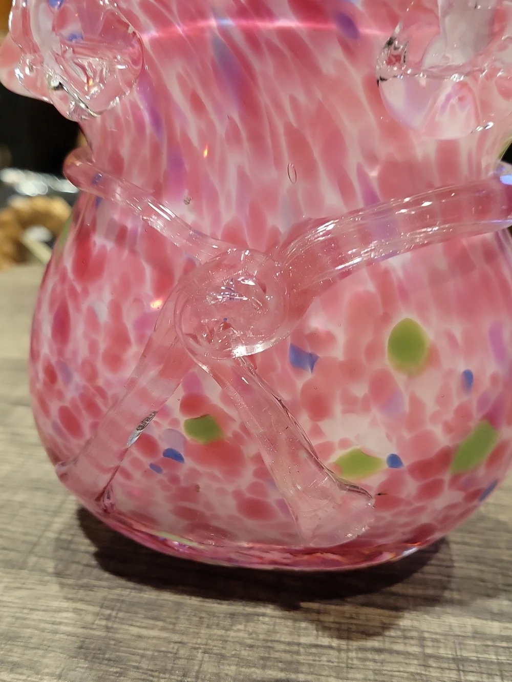 Murano Glass Vintage Purse Vase..Like New Condition.Stunning!